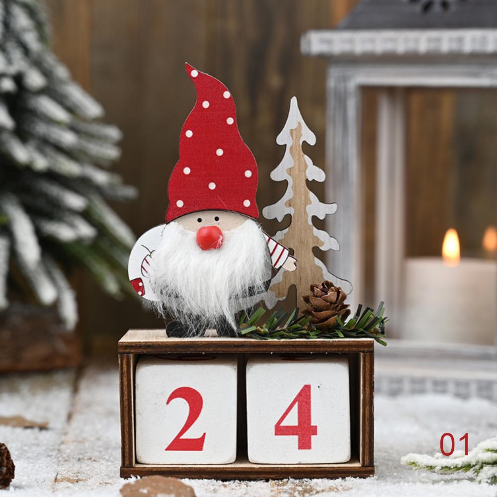 Kerstkalender vrolijke kerstversieringen voor thuis noel kerstmis jaar kerstman poppen elf deco kerst: 01