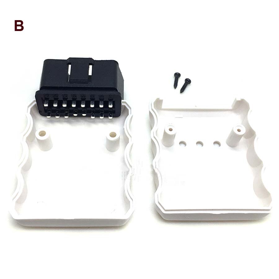 12 Types Option J1962 Male Connector 12V Car OBD Shell Plug with Screws OBD2 16pin OBD DIY Assemble Diagnostic Interface Socket: WHITE
