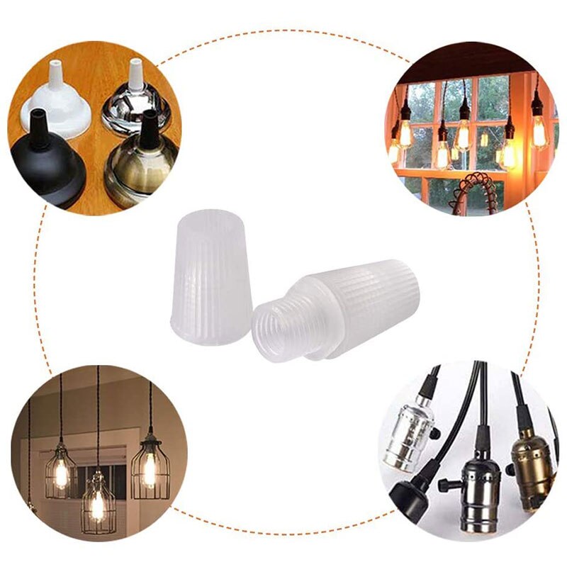 60pcs Plastic Cable Grip Strain Relief Wire Clamp Cord Grip M10×19mm Strain Relief Cord Grip Cable Grip for Ceiling Light