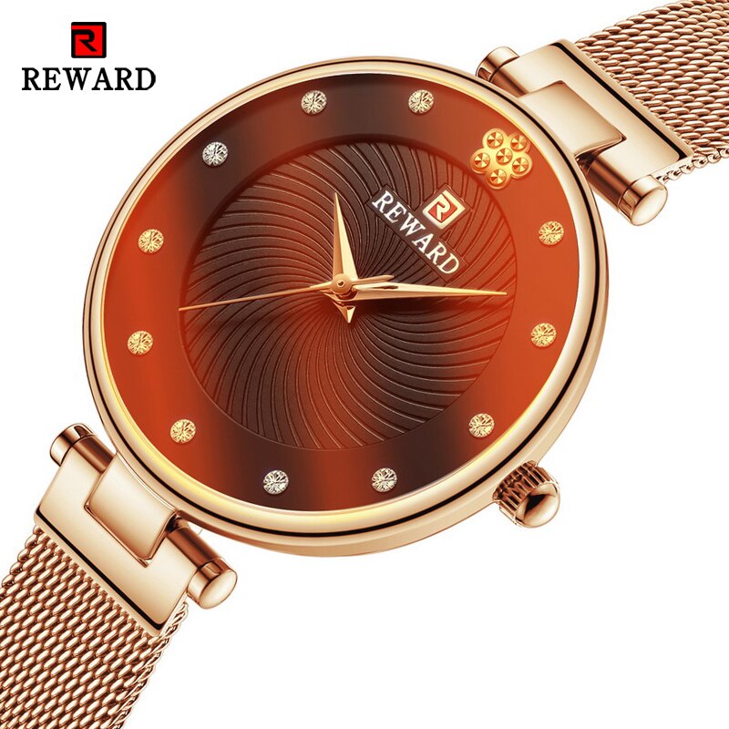 Belønning ur kvinder multifarve spejl ure quartz ure dame rustfrit stål vandtæt armbåndsur simpelt pige ur