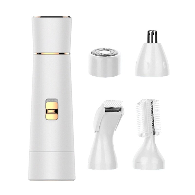Multifunctional Painless Hair Remover Trimmer for Lip, Cheek, Chin, Arm, Leg: White