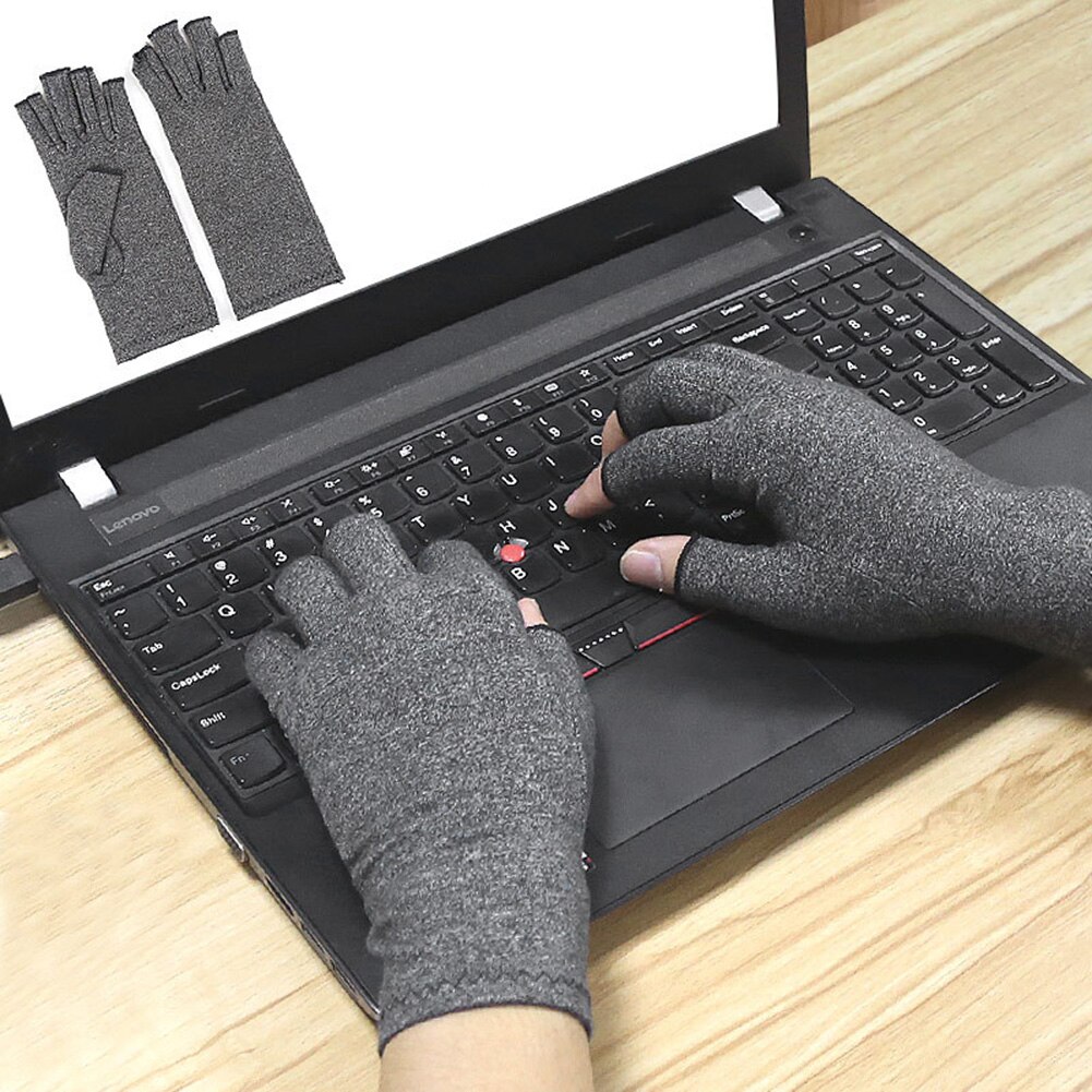 Gants De Compression Pour Arthrite - Soulagement Douleur Articulations - Gris, Coton - Neuf