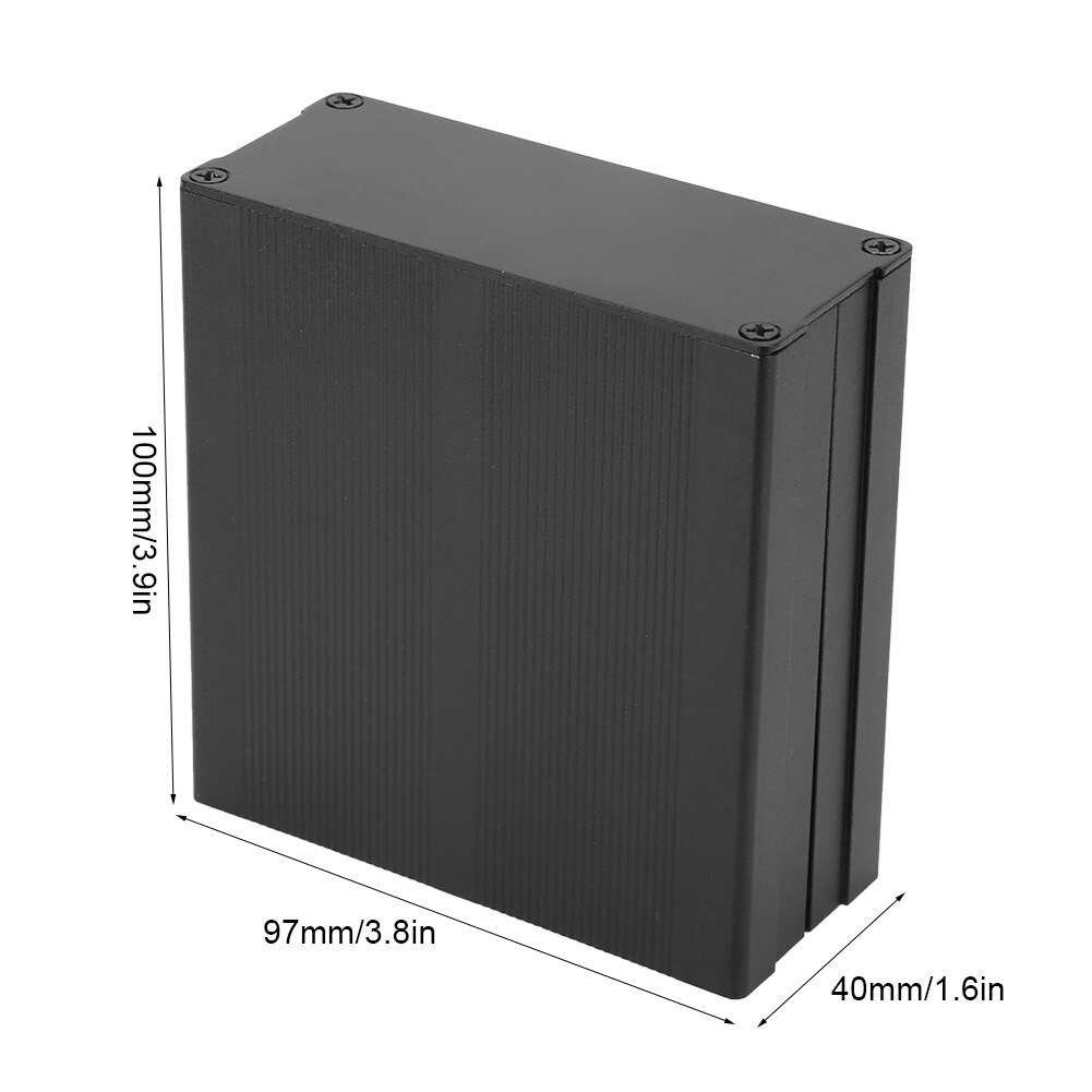 Matte Black Aluminum Printed Circuit Board Instrument Box Enclosure Electronic Project Case Housing Baffle Screw