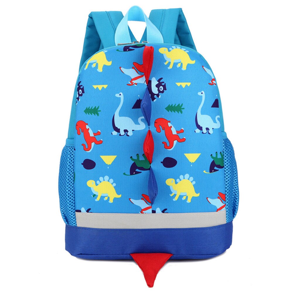 Cute School Backpack Anti-lost Kids Bag Cartoon Animal Dinosaur Children Backpacks for Kindergarten boys girls School Bags#40: BLUE