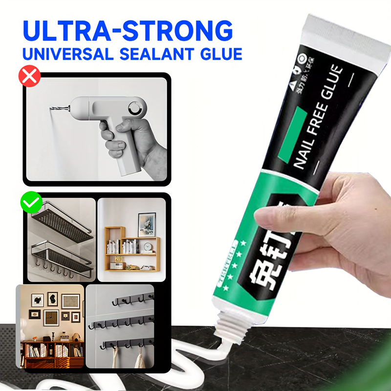 6-60ML Universele superlijm Sneldrogende lijm Sterke lijm Afdichtmiddel Fixlijm Nagelvrij voor briefpapier Glas Metaal Keramiek