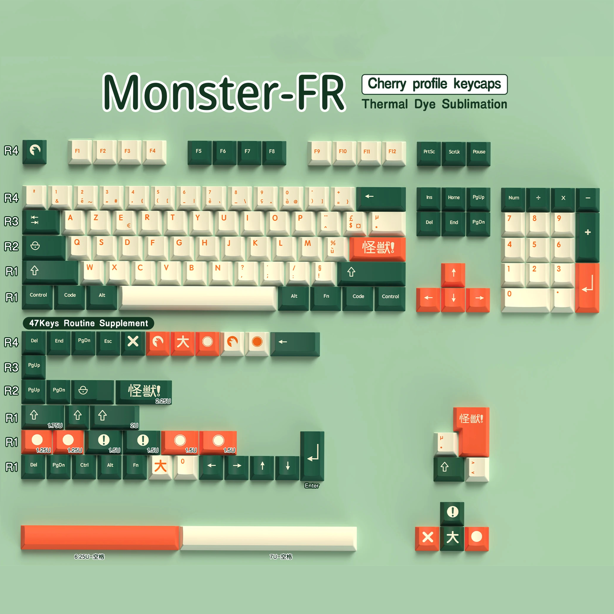 Französische Tastenkappe 136–156 Tasten BPT Kirsche Profil FR Tastenkappen für französische Tastatur MX mechanische Tastatur 7U Platz Schlüssel Hallo75: Dunkelgrau