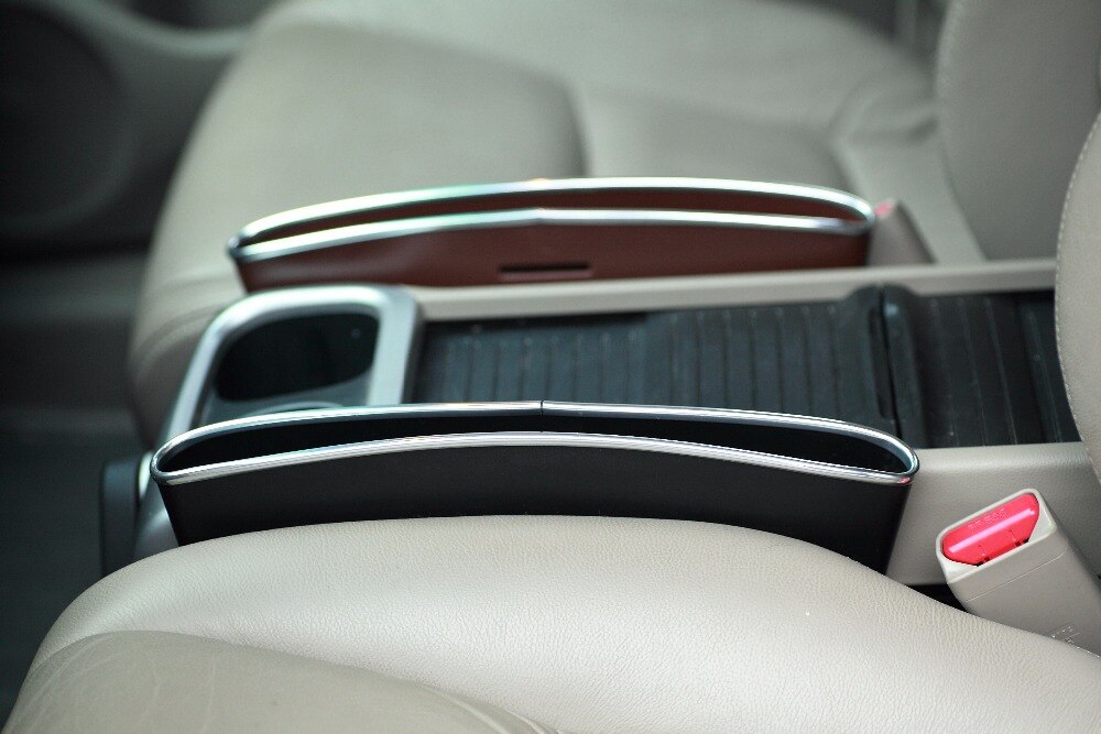 Universele autostyling multifunctionele opbergdoos autostoel spleet sleuf set leren tas ruimtebesparend rebound materiaal