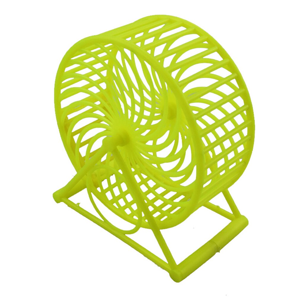 Hamster Running Wheel Sports Toy Windmill Running Wheel Exercise Wheels Plastic Scroll Silent Hamster Mouse Rat Gerbil Pet Toy: Yellow