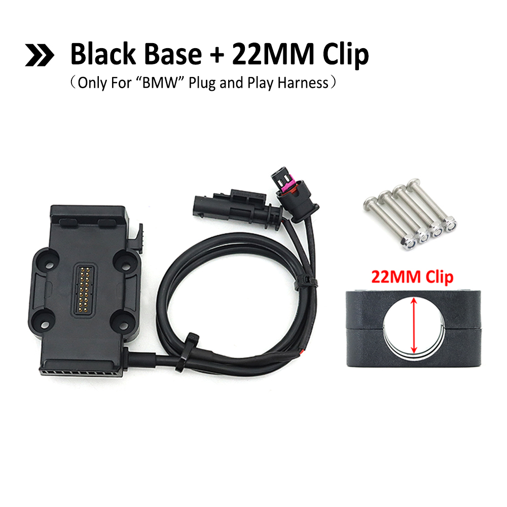 Voor Alle Bmw Motorfiets Draadloze Opladen 12/16/22Mm Roll Bar Telefoon Navigatie Beugel Base R1250GS R1150GS f750GS F850GS R1200GS: YELLOW