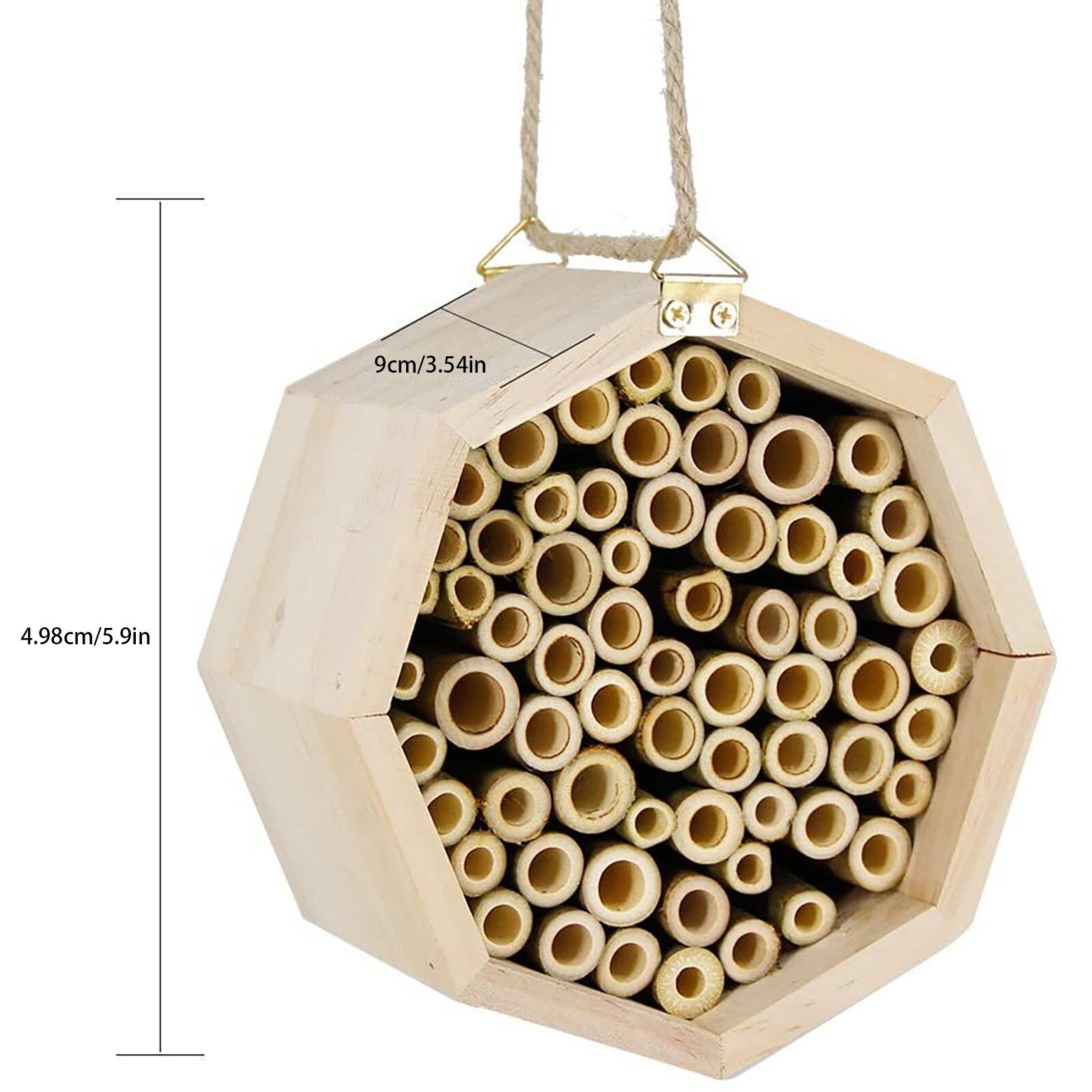 Panal de abeja de bambú Natural hecho A mano, casa para abejas en albañil, apiario, llama A polinizadores de abejas, , novedad de