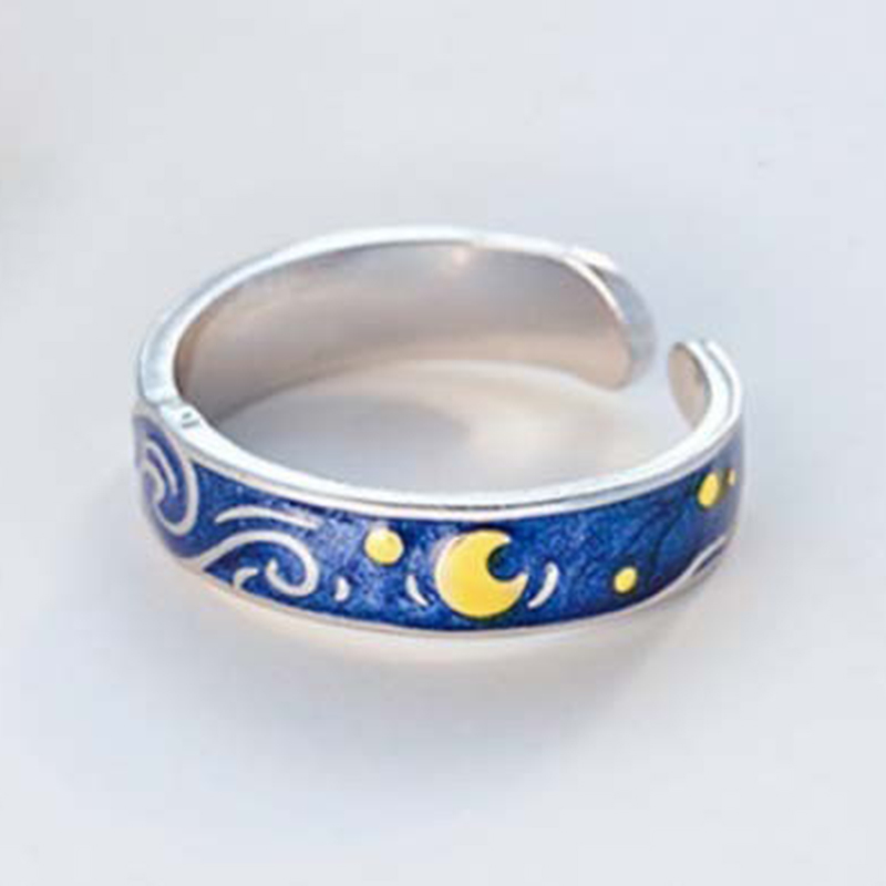 Anillo gótico Punk con alas de Ángel y diablo ajustable para mujer, anillos finos de Hip Hop para mujer, conjunto de joyería para de Navidad para pareja: Multicolor