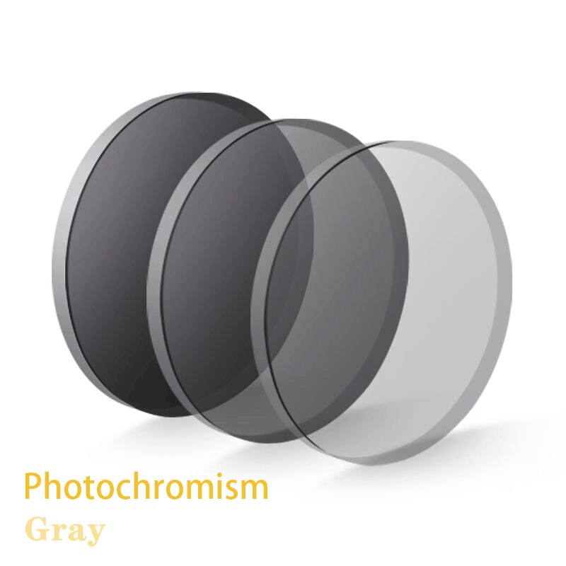 Gafas asféricas de resina para miopía, lentes con prescripción de fotocromismo, antiluz azul, 1,56, 1,61, índice CR39, 2 uds., 1,67: Photochromism gray / 1.61