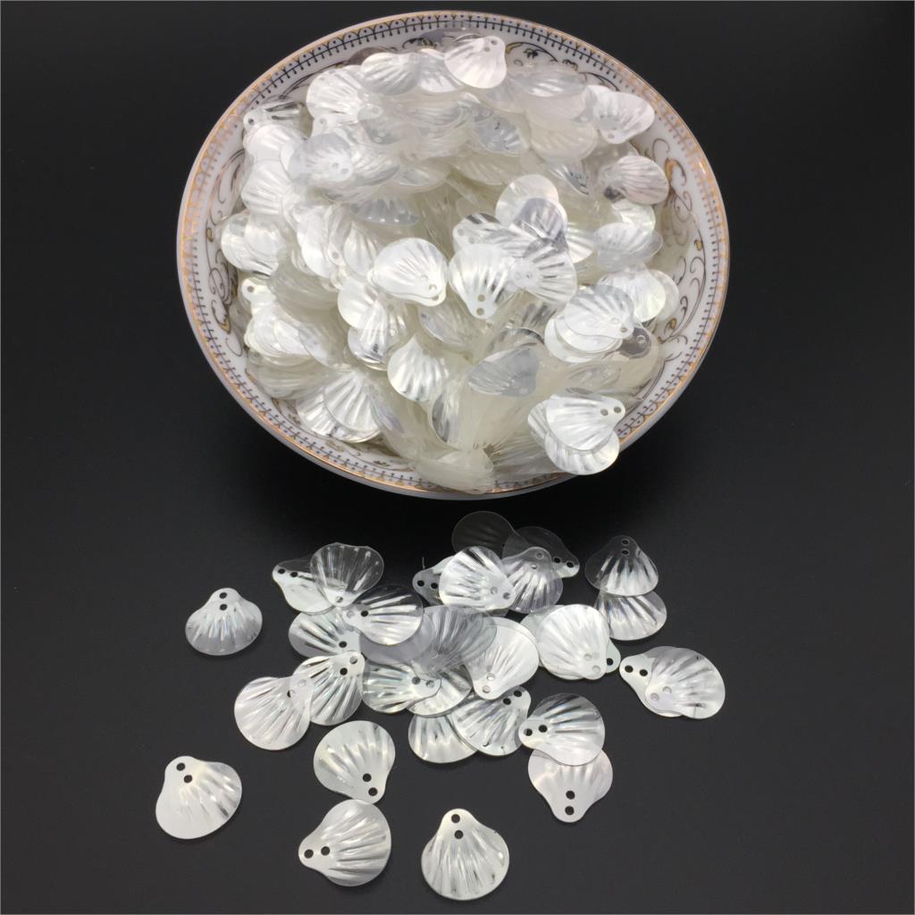 50g 13mm schelp pailletten losse pvc pailletten voor knutselwerkjes kinderen naaien doe-het-zelf jurk kleding accessoires kristal witte confetti