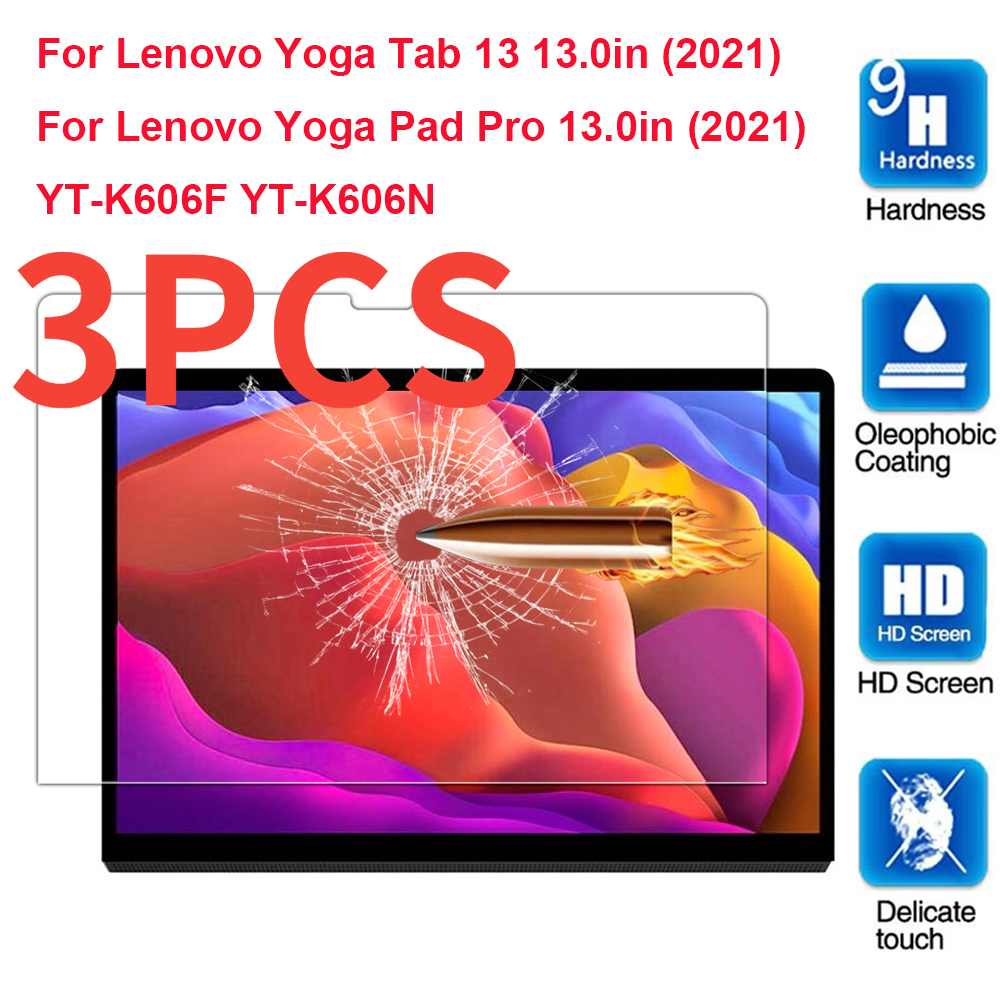 Lenovo – protecteur d&#39;écran pour tablette, 3 pièces, 9H, en verre trempé, pour Yoga Pad Pro 13 pouces YT-K606F YT-K606N