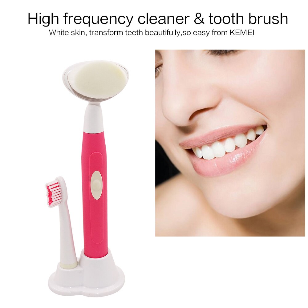 2 In 1 Elektrische Tandenborstel Gezichtsreiniger Gezicht Tand Verpleging Cleaner Elektrische Tandenborstel Gezicht Huid Borstel Massager