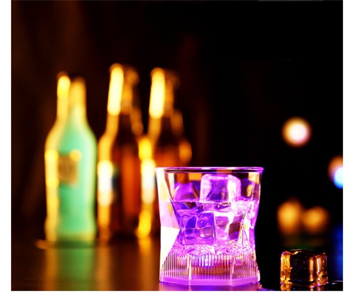 Luminous Mug Led Colorful Luminous Beer Mug, Water Induction Pineapple Mug, Bar Dragon Mug, Cheer Supplies: Water cube