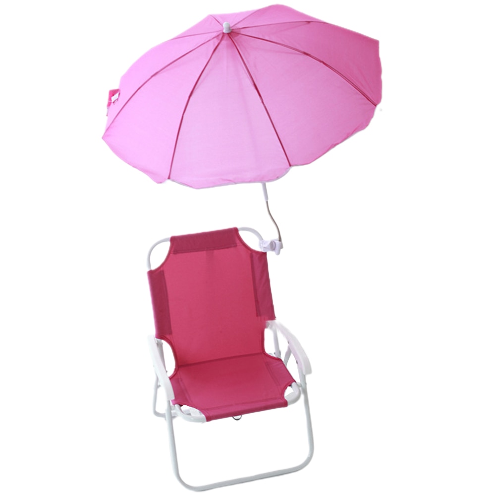 De parasol plegable playa sillón reclinable Silla de playa para niños con paraguas extraíbles