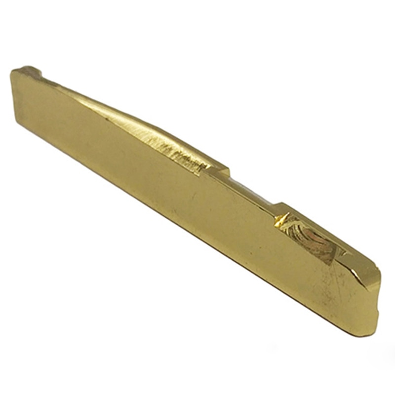 Messing guld akustisk guitar bridge sadel 72*3*6.9/7.8mm: Default Title
