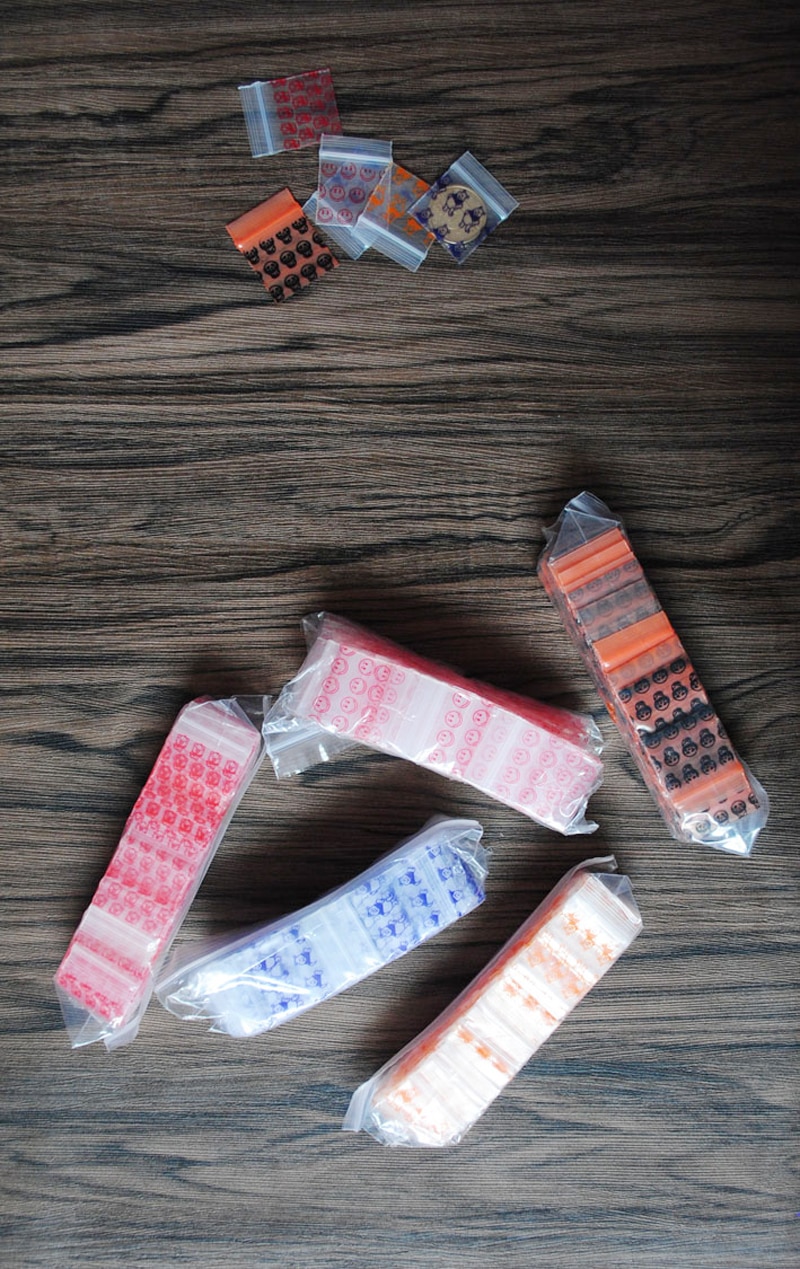 100Pcs Mini Zip lock Bags Cheaper Small Plastic Zipper Bag Ziplock Bag Plastic Packaging Bags Ziplock Pill Packaging Pouches