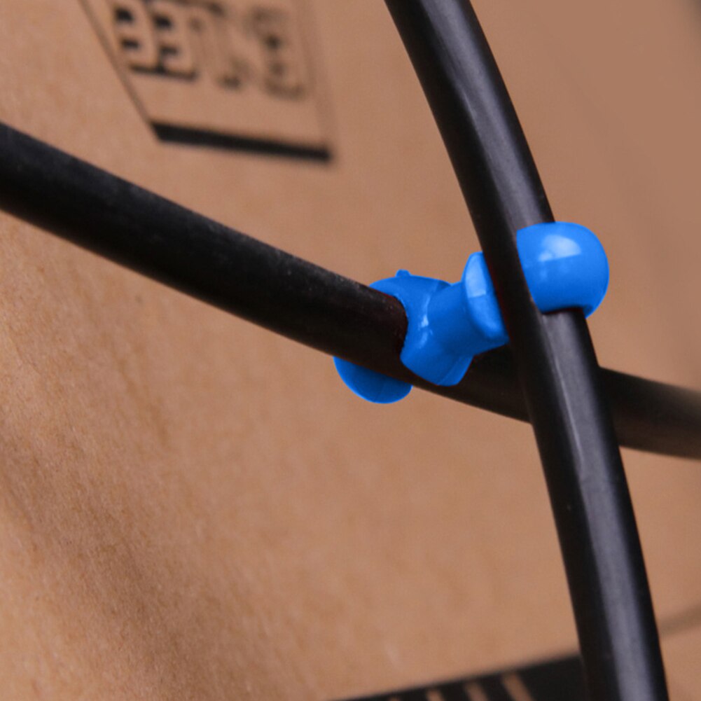 10pcs MTB Bike Brake Gear Cable S Style Clips Rotating Buckle Hose Guide Bicycle Cross Line Hook Tidy Clip Ring Clasp Clips