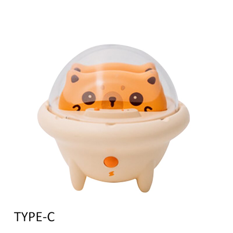 800mAh mini powerbank słodki kociak USB C przenośna obudowa z zewnętrzną baterią z lampką nocną doprowadziło kreskówka szybka moc ładowania: Opcja 2