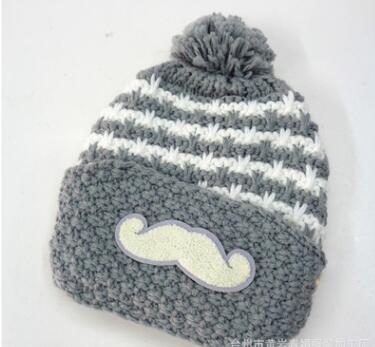 Snor dames winter warme muts met masker dames gebreide muts: Grijs