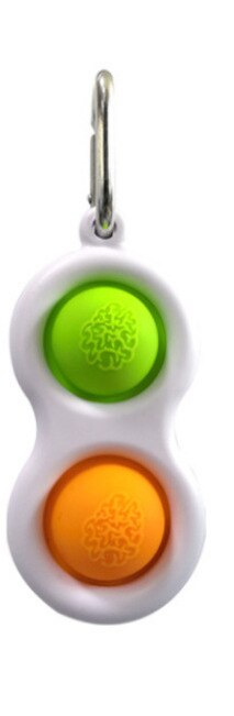 Nuovi giocattoli antistress Fidget semplice fossetta regolatore di pressione scheda Controller giocattolo educativo Brinquedos semplice portachiavi divertente: Green Orange