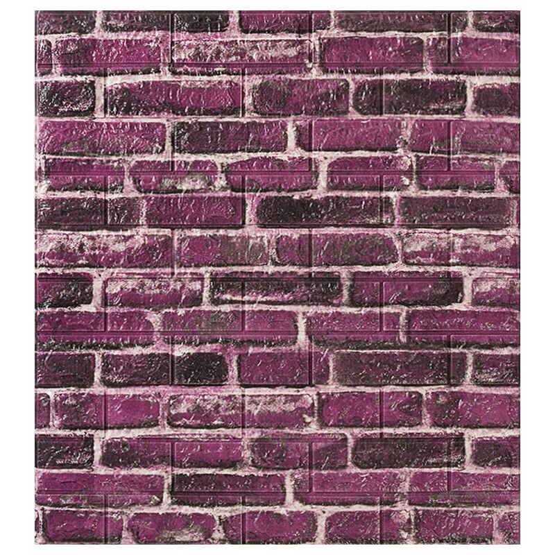 Retro brick pattern waterproof and moisture-proof bar wall sticker anti-collision soft bag background self-adhesive wallpaper: C