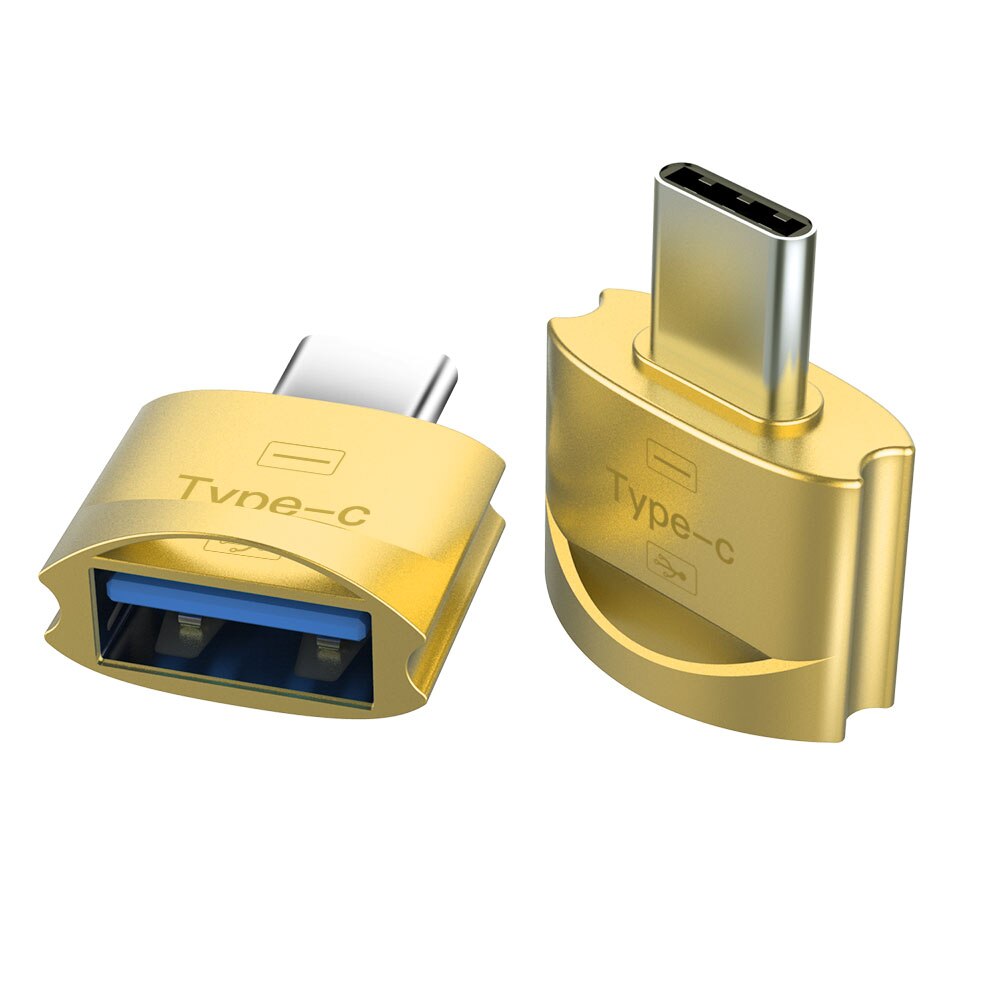 rodzaj-c na USB OTG adapter danych metal USB 3.1 męnarty 2.0 A na typ żeńnarty C OTG adapter robić samsunga S8 robić serii: złoto