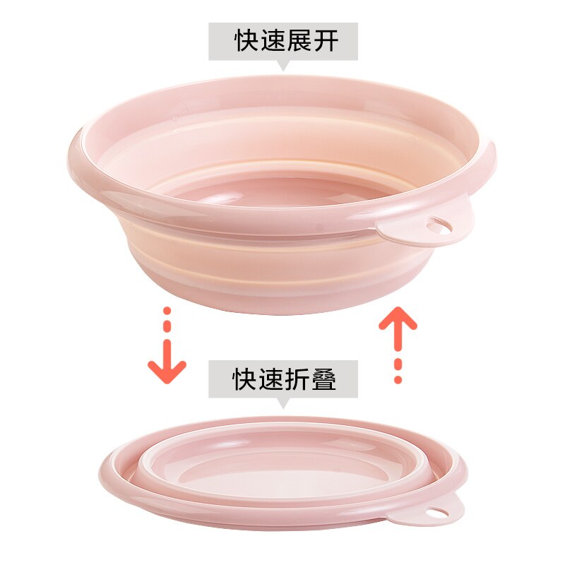 portable folding washbasin household plastic laundry tub travel thickened large wash basin plastic basin