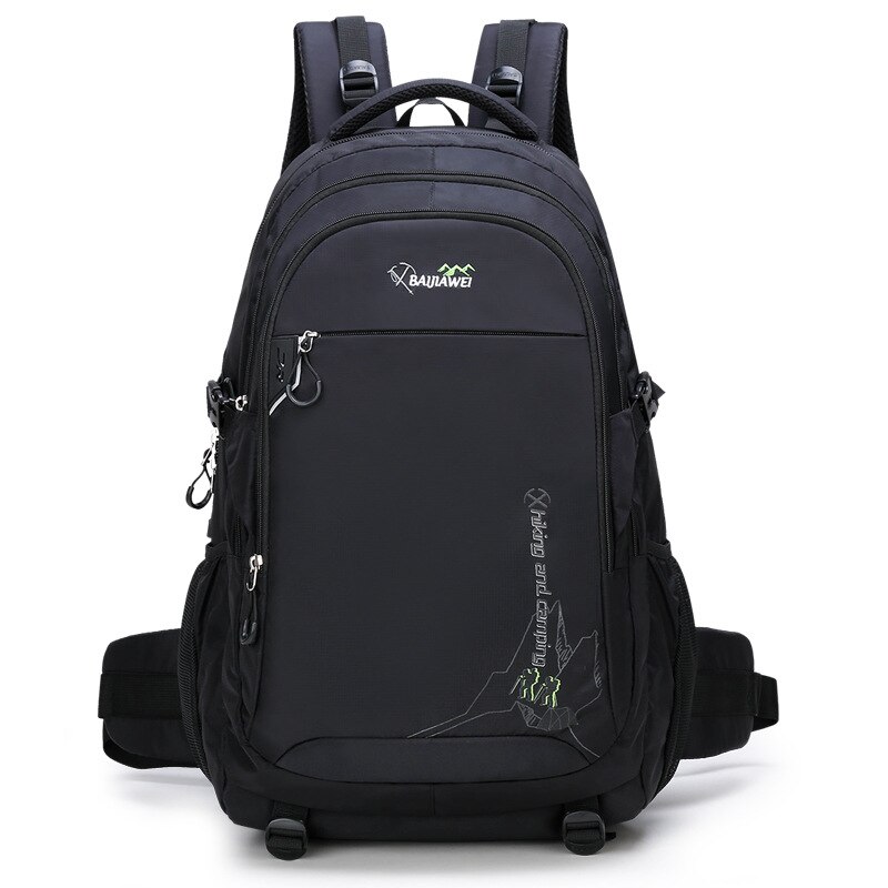 60l náilon ao ar livre mochila de viagem escalada esportes acampamento caminhadas mochila mochila escolar pacote para o sexo masculino feminino: black