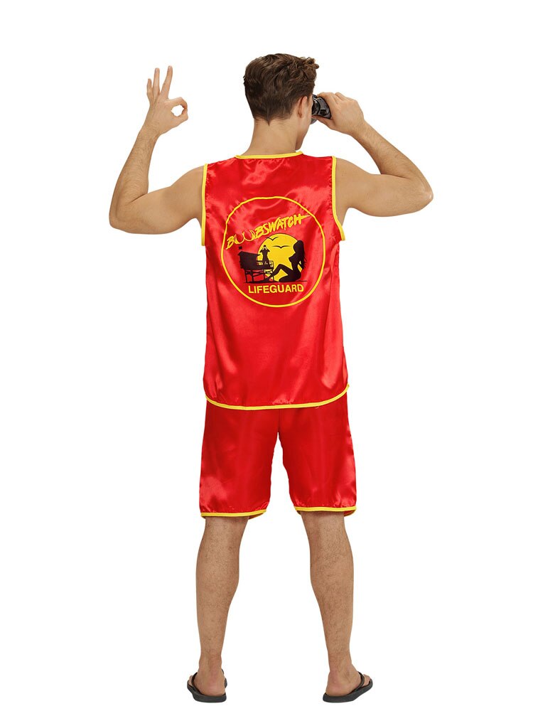 widman disfraz de socorrista, piscina, playa, profesiones, varias tallas, hombre adulto, para fiestas, carnaval, despedidas
