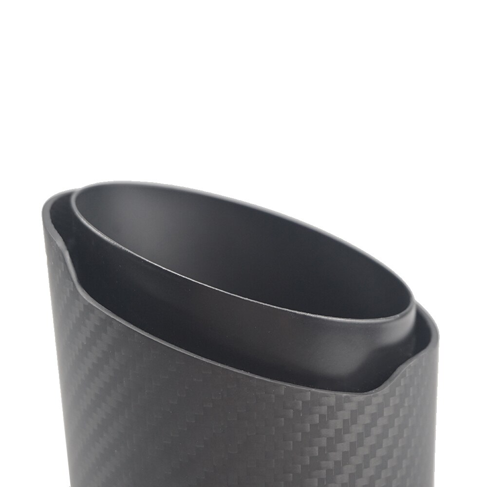 Auto End Shot Blast Oppervlak Matte 3K Carbon Fibre Rvs Tip Staart Modificatie Uitlaat Uitlaat Systeem voor Ak