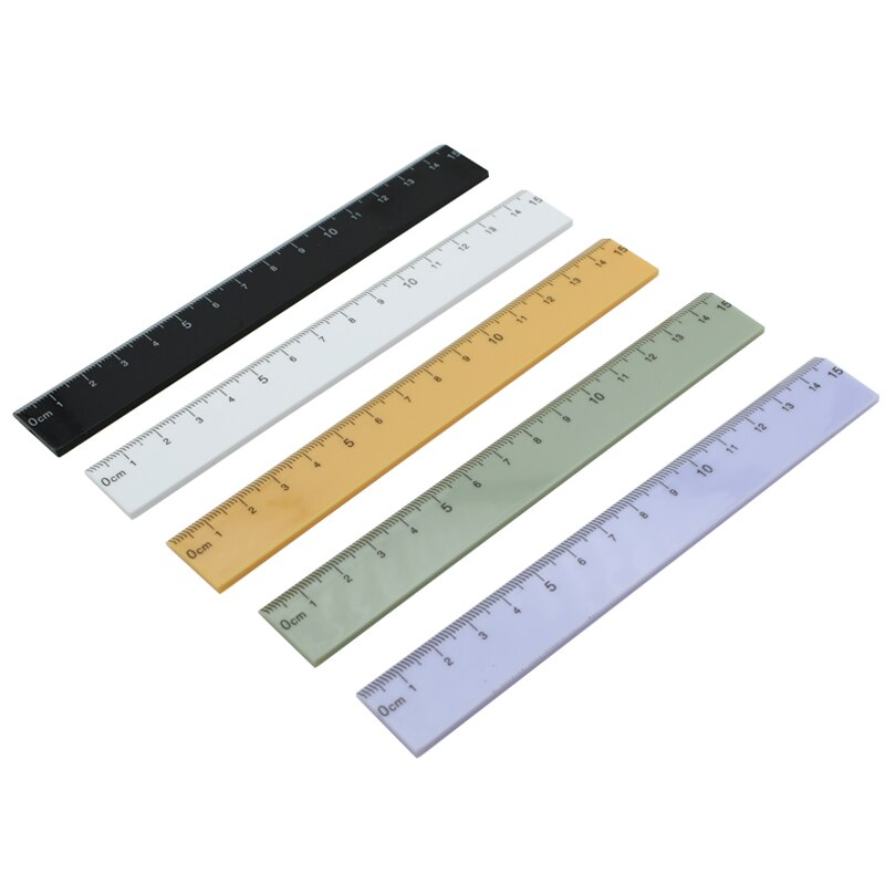 15 CM Scale Solid Color Straight Ruler Plastic Scrapbooking DIY Drawing Tools School Office Supplies