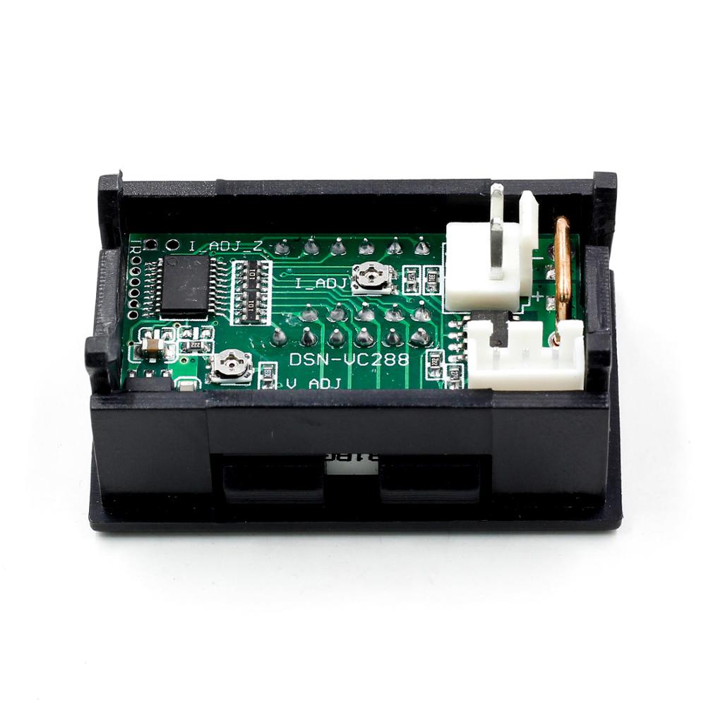 Mini Digital Voltmeter Ammeter DC 100V 10A Panel Amp Volt Voltage Current Meter Tester 0.28" Blue Red Dual LED Display