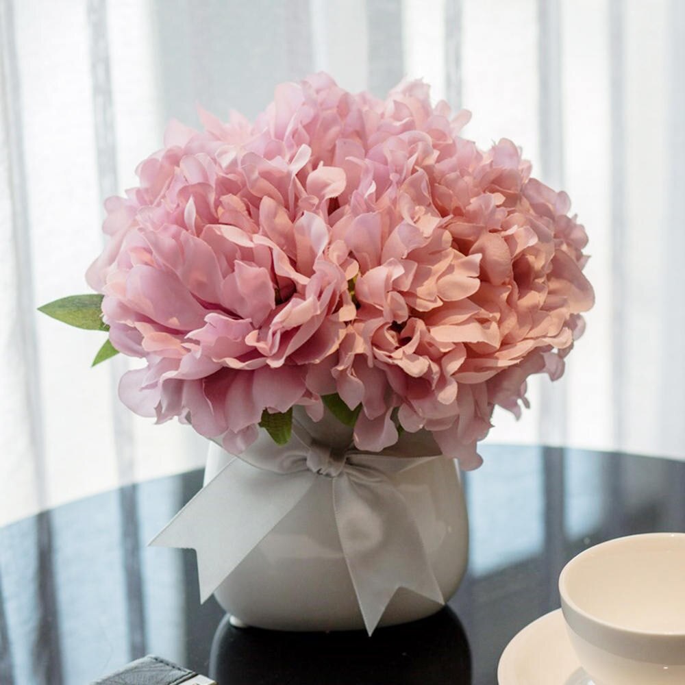 Jedwab piwonia bukiet ślubny dla druhny bukiety ślubne dla nowożeńców biały różowy sztuczne kwiaty Mariage dostaw robić dekoracji domu