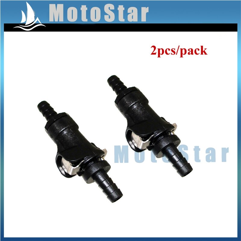 Fuel Gas Line Quick Connect Disconnect 5/16" For Motorcycle Atv Single Shut Off: 2 Pieces