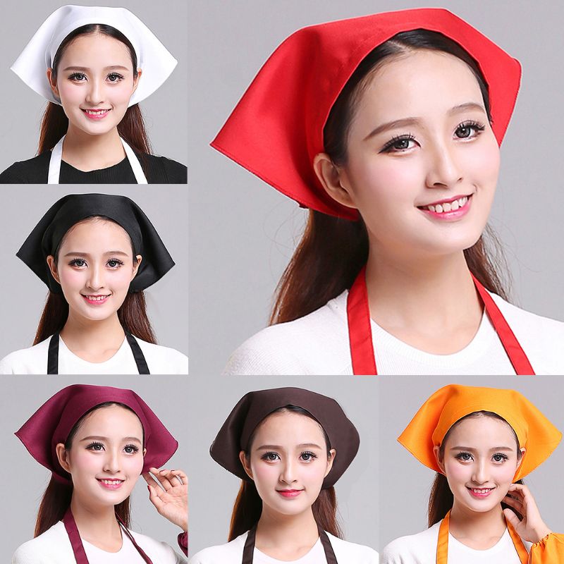 Gorro triangular estilo japonés para hombre y mujer, pañuelo para la cabeza, toalla, Cocina, Restaurante, Chef