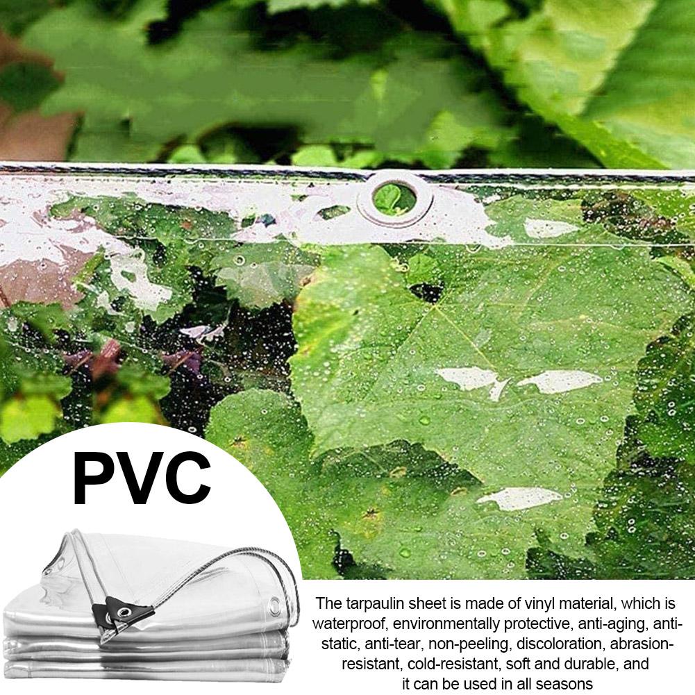 Transparent Tarpaulin Windproof Rainproof Tarp Canopy Tent Windshield Garden Sun Protection Tool Insulation Shed Cloth Freezing
