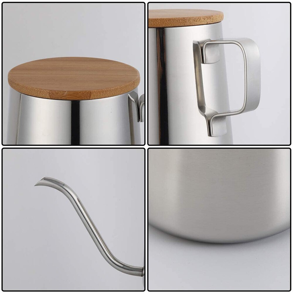 350ml Stainless Steel Teapot Drip Coffee Pot Drip Kettle Coffee Tea Pot Kitchen Accessories Long Narrow Spout Coffee Pot