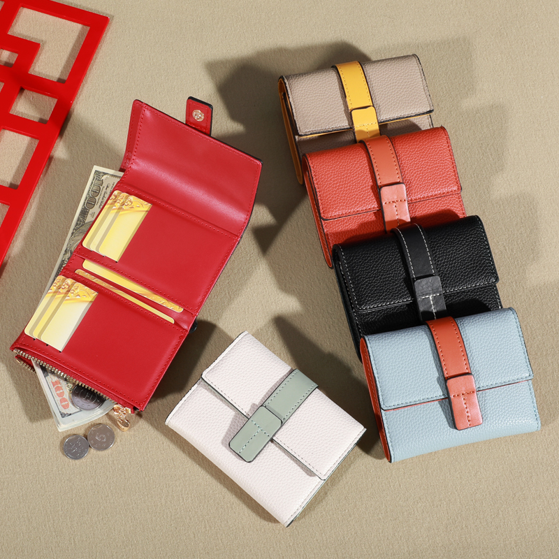 Original minimalistisk liten lommebok med stor kapasitet for kvinner