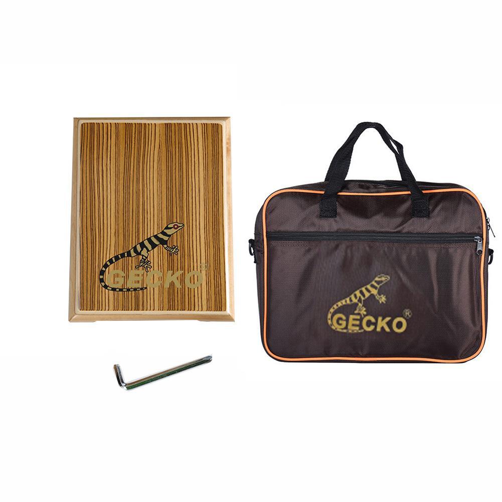 GECKO Cajon tambour voyage boîte compacte tambour en bois main plate tambour Instrument à Percussion avec clé à molette sac de transport: PAD-2