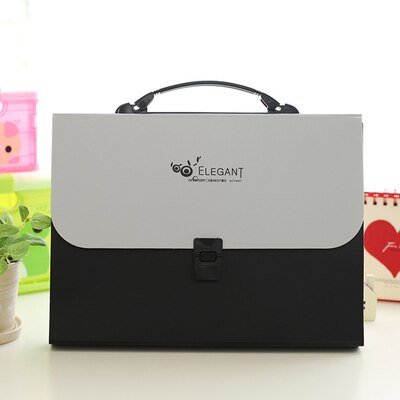 13 schichten PP taschen tasche ordner studenten und freundlicher papier sammlung ordner a4 papier füllstoffe einreichung produkte carpeta documento: Schwarz