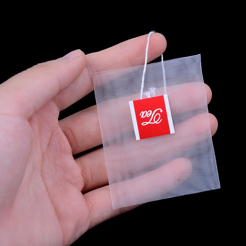 1/100pcs Food Grade Empty Nylon Tea Bags Tea Infuser Herb Spice Disposable Filter Strainer Tea Triangle Bag 7 x 6cm