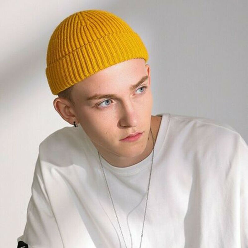 Kvinde mand vinterhuer hiphop strikhue dame & #39 ;s varm slouchy kasket hæklet ski hue hue kvindelige bløde baggy skullies huer