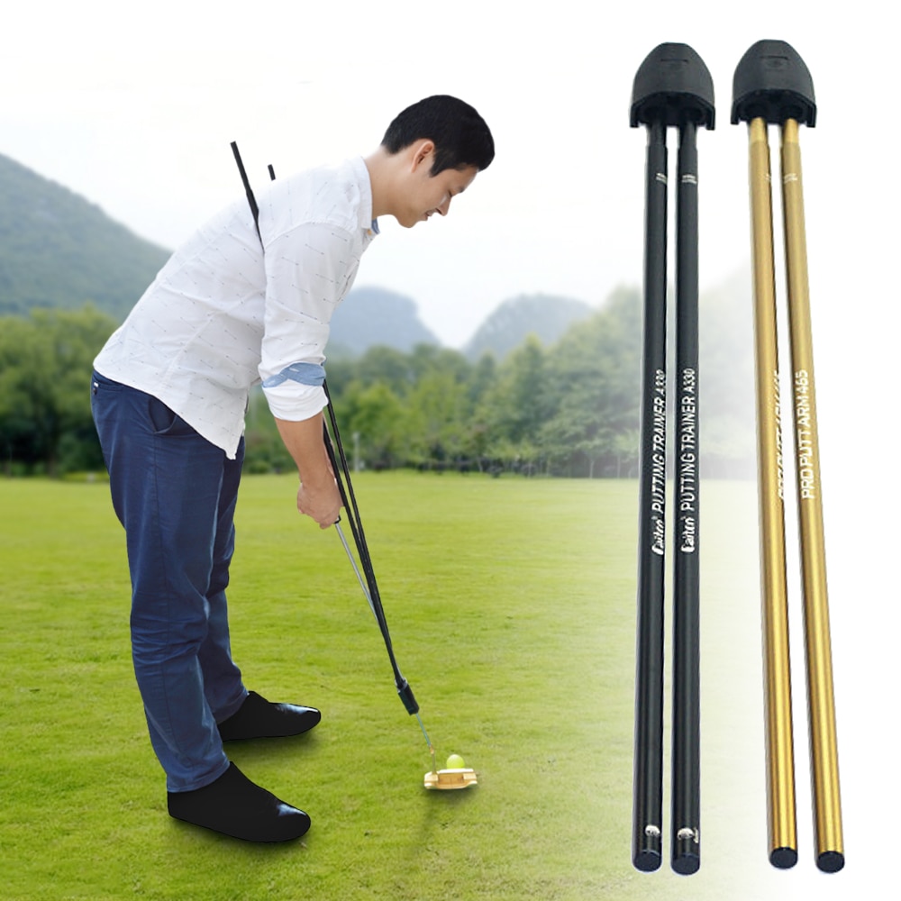 Golf Putting Training Aid-Putter de entrenamiento de Golf se adhiere a la mayoría de los correctores de Swing de Golf de eje de Putter