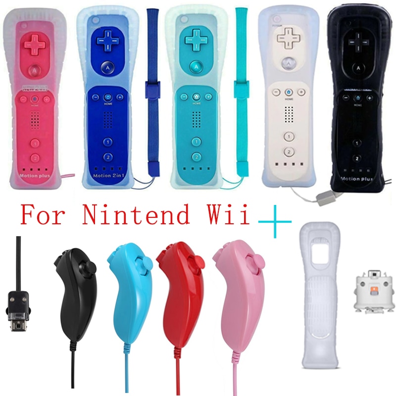 Newest Motion Plus Wireless Remote Gamepad Controller For Wii Nunchuck For Wii U Remote Controle Joystick Joypad Gamepads