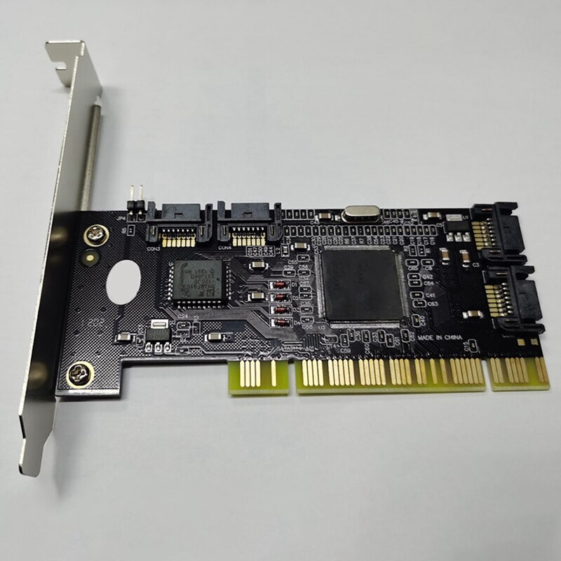 Pci Sata Interne Poorten Raid Controller Card (4-Poorten) Sil3114 Chipset Sata Kabels Met Twee Sata Kabels