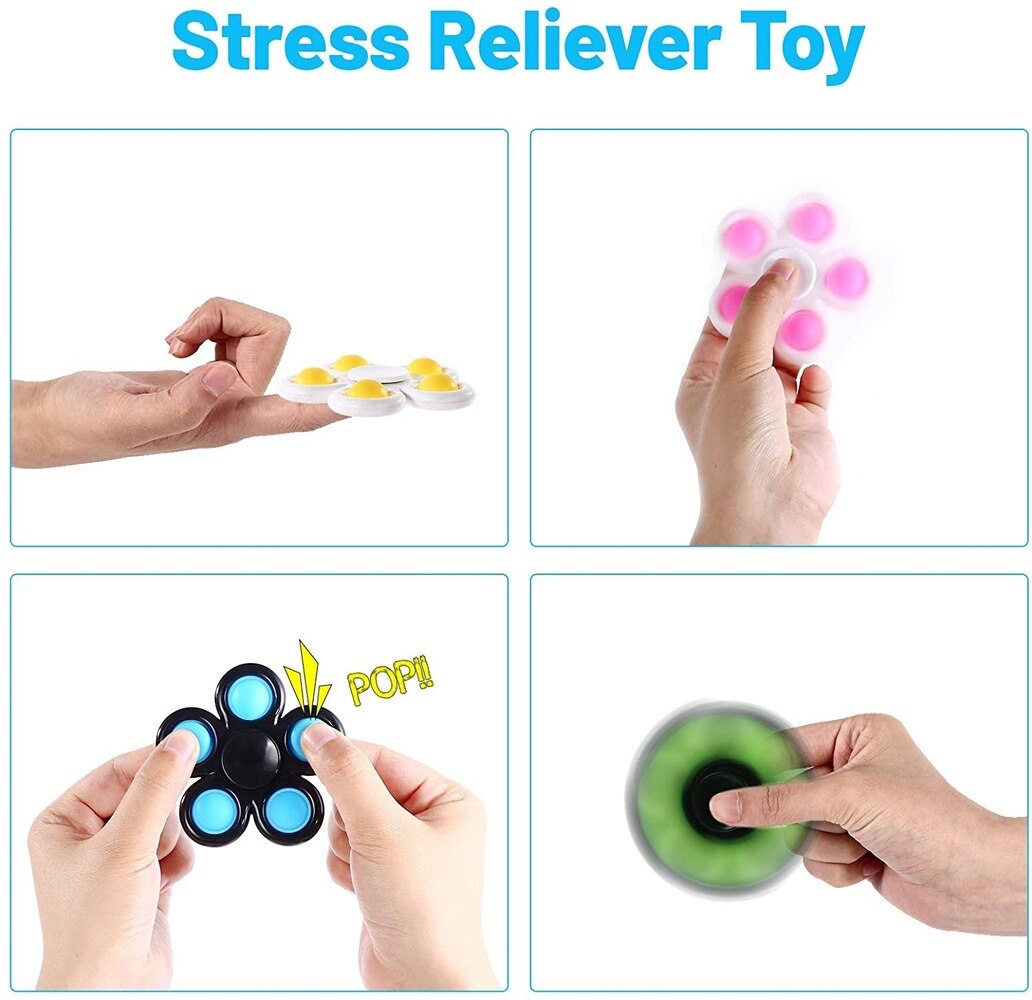 Neue Plus Fidget Spinner mit Einfache Dimple Fidget Spinner für Erwachsene Kinder-Einfache Dimple Zappeln Popper für Stress Relief