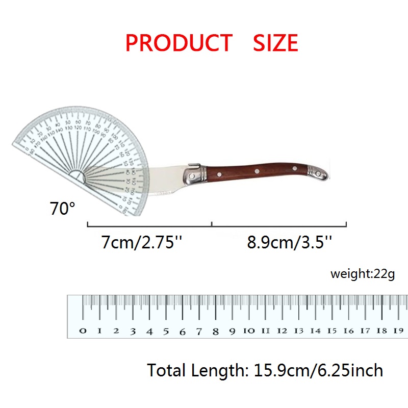 6.25 '' laguiole stil smørspredere kniver sett osteskjærer trehåndtak smørkniv rustfritt stål kjøkkenbestikk 6 stk.
